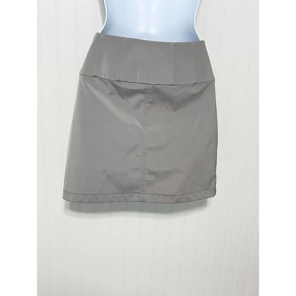 Zara Water Repellent Mini Skirt Zip Up Back Water Resistant Gray XS Extra Small - Picture 2 of 11